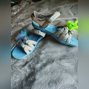 Teva Blue and Tan Women's Sandals